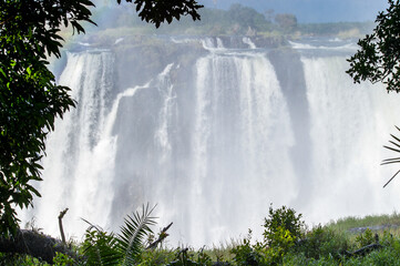 It's Spectacular view of Victoria Falls, Zambezi River, Zimbabwe and Zambia