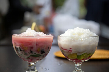 ice cream in glass