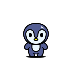 cute penguin character vector