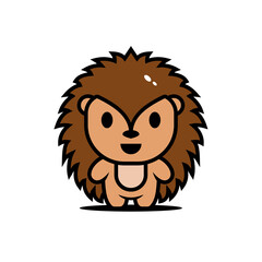 cute porcupine character vector