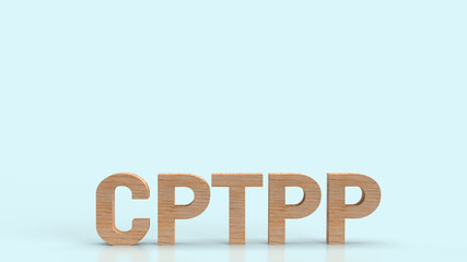 The cptpp or Comprehensive and Progressive Agreement for Trans Pacific Partnership 3d rendering for background