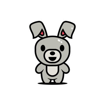 cute rabbit character vector