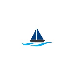 sailing logo vector icon