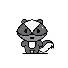 cute skunk character vector