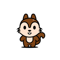 cute squirrel character vector