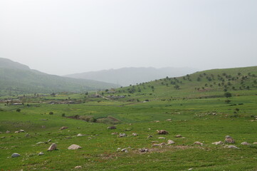 Fototapeta na wymiar Mountains in Kurdistan Region Iraq near Sulaimaniyah Sulimani Erbil Hawraman Dokan Lake