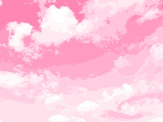 Abstract pink cloudy sky background. 
