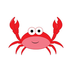 vector illustration of a crab