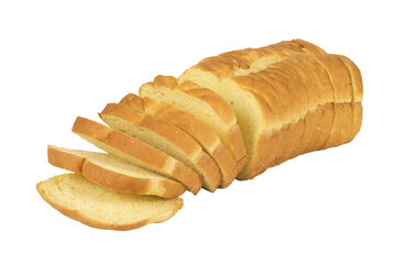 Sliced bread on an isolated background.