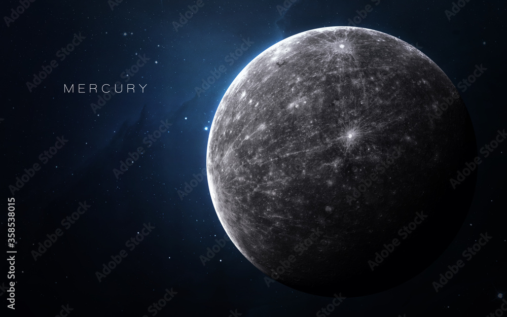 Canvas Prints mercury - high resolution. science 3d illustration of space. elements furnished by nasa