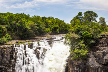 It's Victoria Falls, boarder of Zambia and Zimbabwe. UNESCO World Heritage