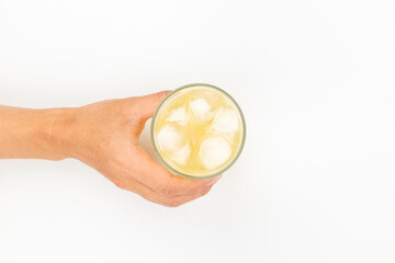 Fizzy drink on white background