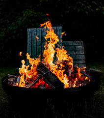 nice fire in the evening