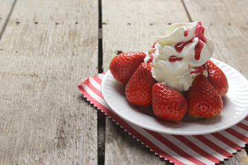 strawberries and whipped cream