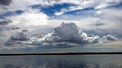 clouds over the river