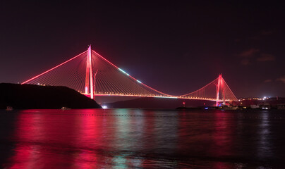 Yavuz Sultan Selim Bridge in Istanbul, Turkey.
