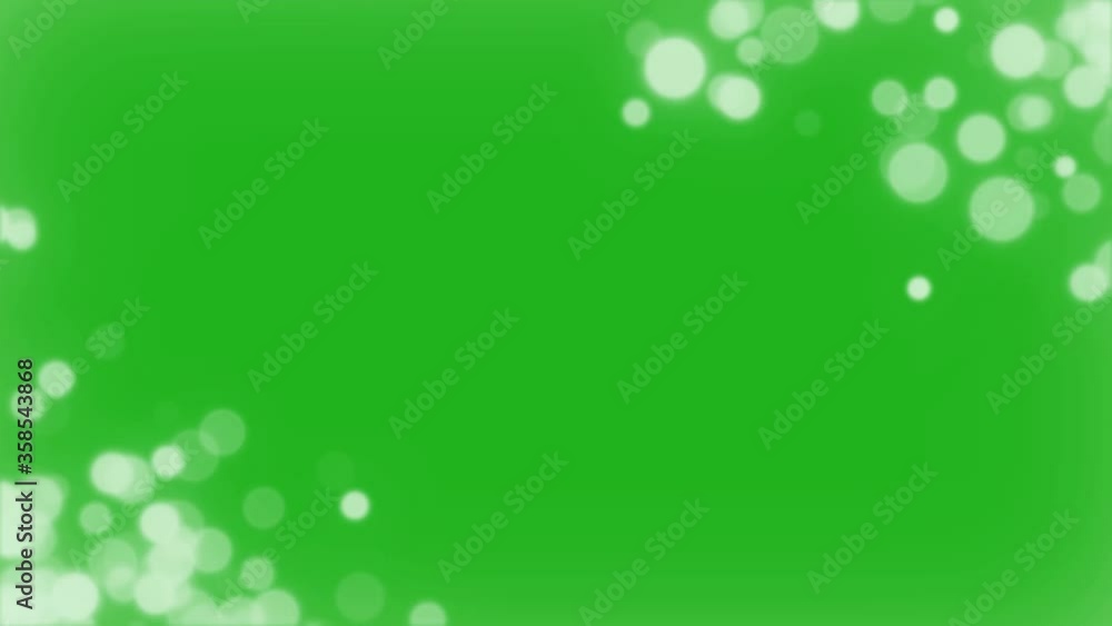 Wall mural bokeh lights motion graphics with green screen background