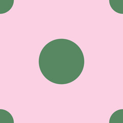 seamless geometric pattern with green circles for fabric and Wallpaper