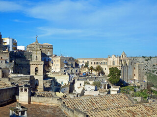 Obraz premium Ancient town of Matera (Sassi di Matera), European Capital of Culture 2019, Basilicata, southern Italy