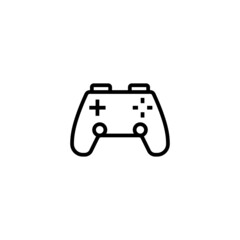 Game controller icon in black line style icon, style isolated on white background