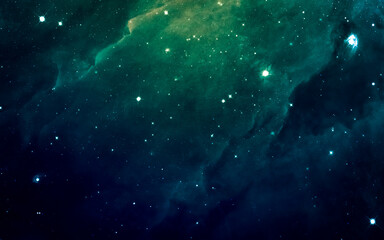 Green stars in starfield © Vadimsadovski