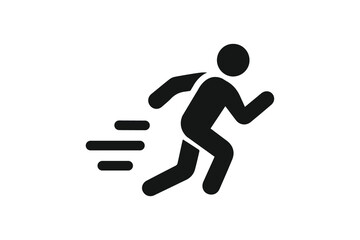 man fast run icon, rush icon vector illustration