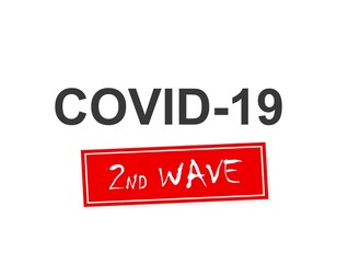 Corona virus second wave. Covid 19, pandemic new version. Vector illustration