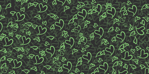 Abstract Hearts designed shape texture background.