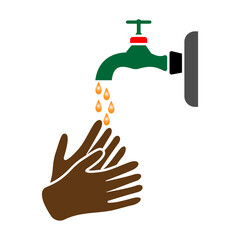 hand washing icon design ,flat style trendy collection