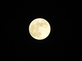 Full moon in dark background.