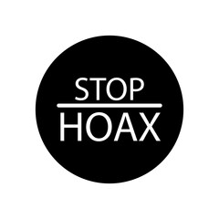 stop hoax icon design flat style trendy collection