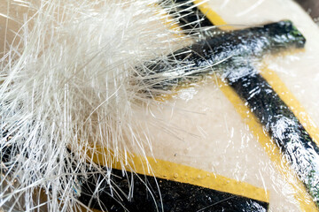 glass fiber material for lay up and making product of composite