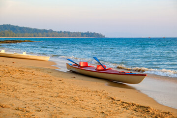 the sandy beach on phu quoc island
