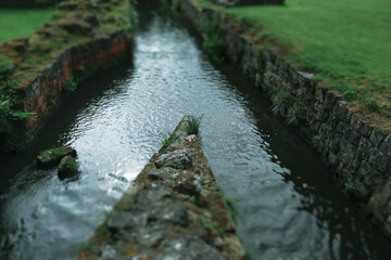 Water Flowing through Ruins
