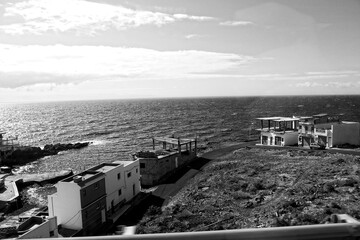  landscapes from the Spanish island of Tenerife with the highway and the ocean