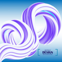 Creative design 3d flow shape. Liquid modern wave backgrounds. Vector illustration