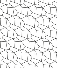 Continuous Black Vector Continuous Array Texture. Repetitive Simple Graphic Cell Plexus Pattern. Seamless Wave Triangle Pattern 