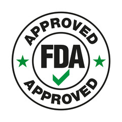 U.S. Food and Drug Administration FDA approved vector stamp