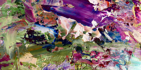 Colorful abstract background wallpaper. Modern motif visual art.  Mixtures of oil paint. Trendy...