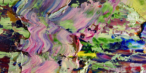 Colorful abstract background wallpaper. Modern motif visual art.  Mixtures of oil paint. Trendy...