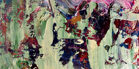 Colorful abstract background wallpaper. Modern motif visual art.  Mixtures of oil paint. Trendy...