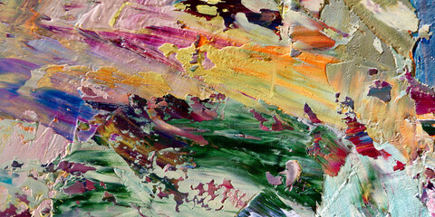 Colorful abstract background wallpaper. Modern motif visual art.  Mixtures of oil paint. Trendy...