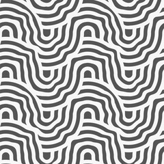 Continuous Elegant Vector Curly Design Texture. Repetitive Retro Graphic Braid Backdrop Pattern. Repeat Fabric Continuous Pattern 