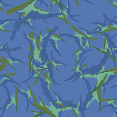 Fototapeta na wymiar UFO camouflage of various shades of blue and green colors