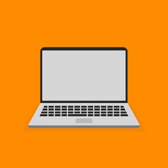  Laptop Flat Icon Vector Logo Template