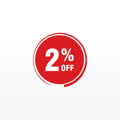 2 discount, Sales Vector badges for Labels, , Stickers, Banners, Tags, Web Stickers, New offer. Discount origami sign banner