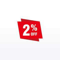 2 discount, Sales Vector badges for Labels, , Stickers, Banners, Tags, Web Stickers, New offer. Discount origami sign banner