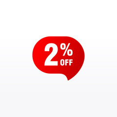 2 discount, Sales Vector badges for Labels, , Stickers, Banners, Tags, Web Stickers, New offer. Discount origami sign banner