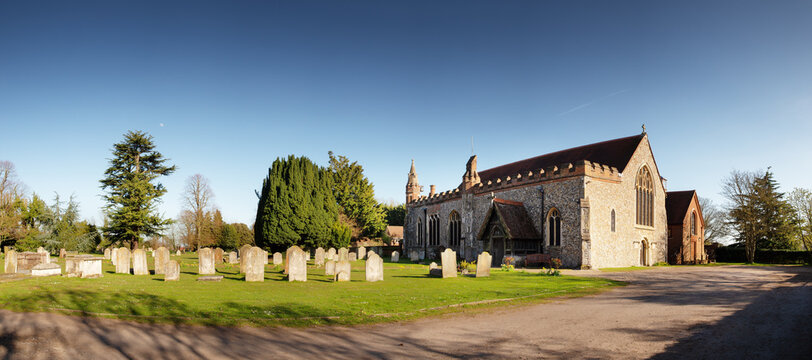 landscape image in church in hatfield peverel