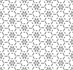 Obraz premium Seamless Retro Graphic Dark Decor Pattern. Continuous Monochrome Vector 1920s Grid Texture. Repetitive Elegant Artdeco Repetition 